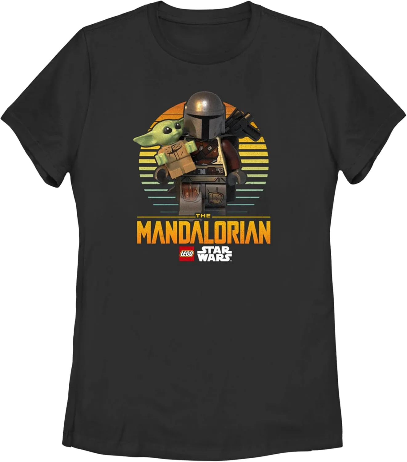 Fifth Sun Lego Star Wars Mando Vintage Sunset Women's Short Sleeve Tee Shirt