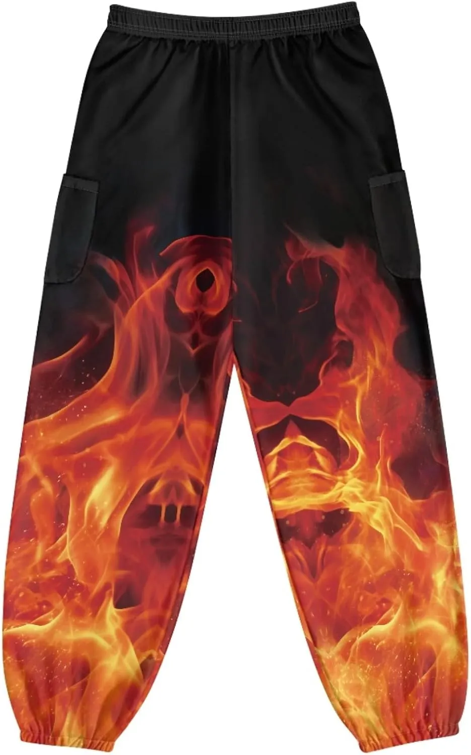 Forchrinse Red Galaxy Nebula Harem Pants for Women High Wiasted Flowy Yoga Jogger Loose Comfy Palazzo Pants Plus Size