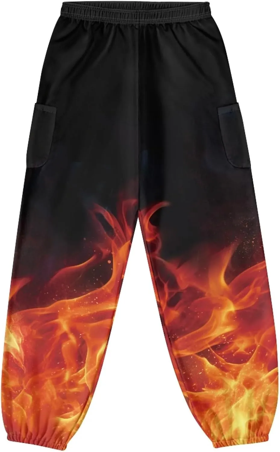 Forchrinse Red Galaxy Nebula Harem Pants for Women High Wiasted Flowy Yoga Jogger Loose Comfy Palazzo Pants Plus Size