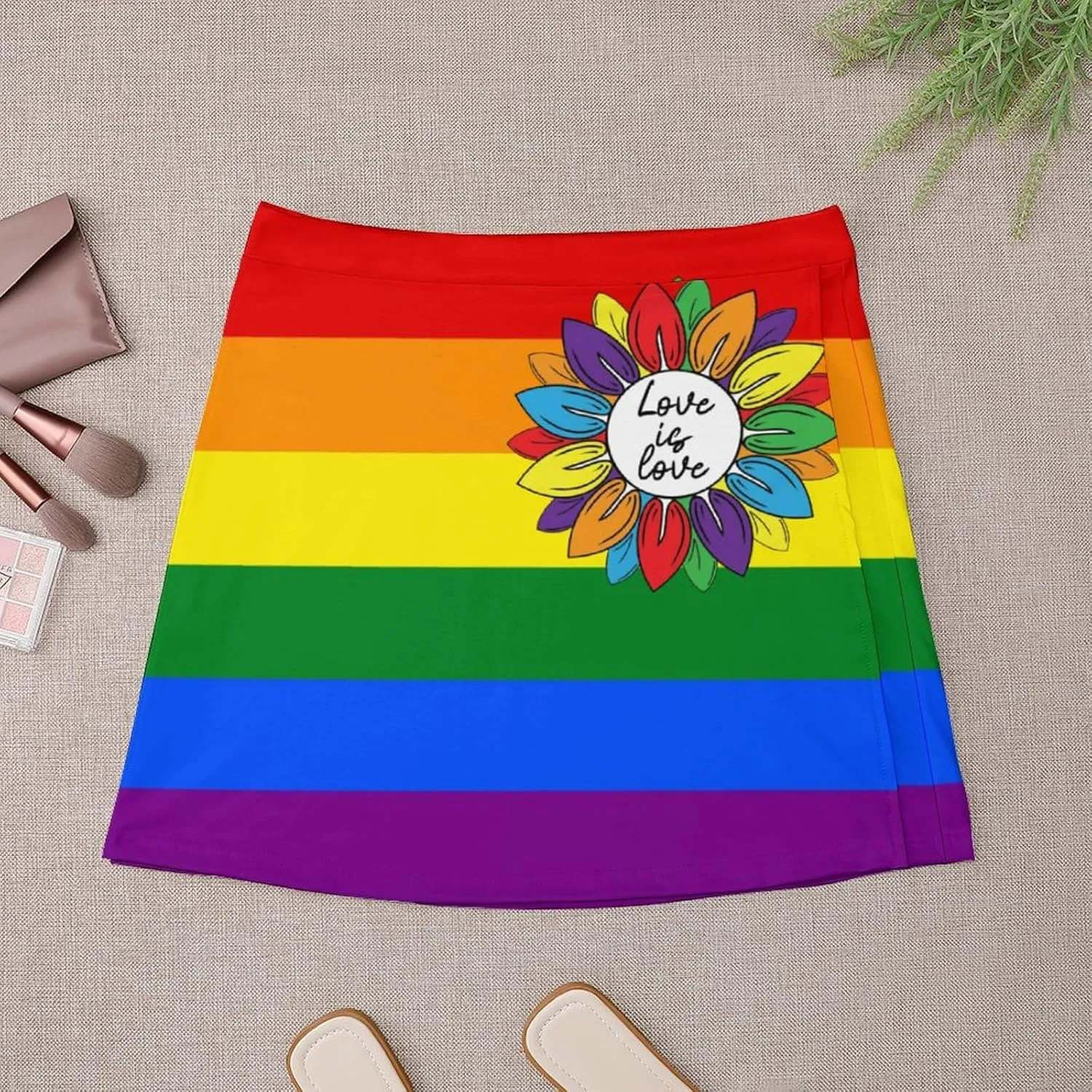 Gay Pride Flag Short Skirt Culottes Women Athletic Skorts Golf Skirts Mini Shorts High Waist Breathable Sports Skort