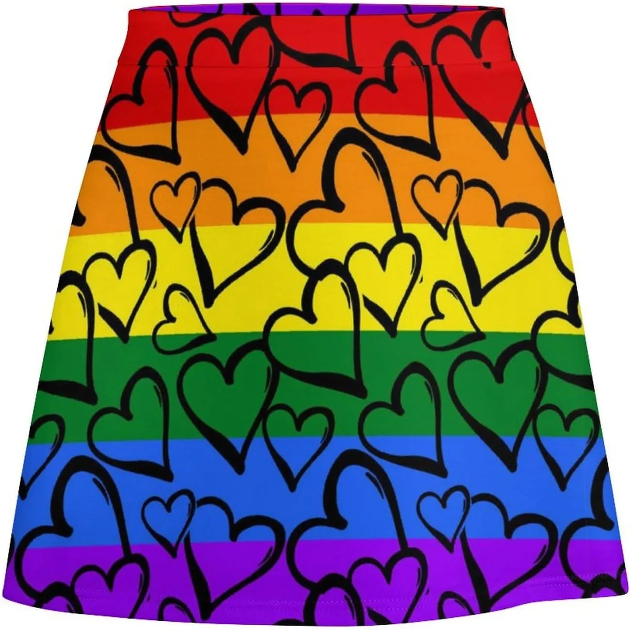 Gay Pride Flag Short Skirt Culottes Women Athletic Skorts Golf Skirts Mini Shorts High Waist Breathable Sports Skort