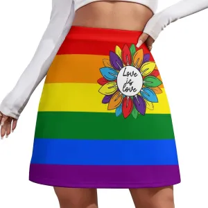 Gay Pride Flag Short Skirt Culottes Women Athletic Skorts Golf Skirts Mini Shorts High Waist Breathable Sports Skort