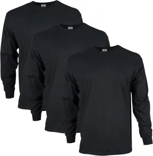 Gildan Unisex Adult Ultra Cotton Long Sleeve T-Shirt, Style G2400, Multipack