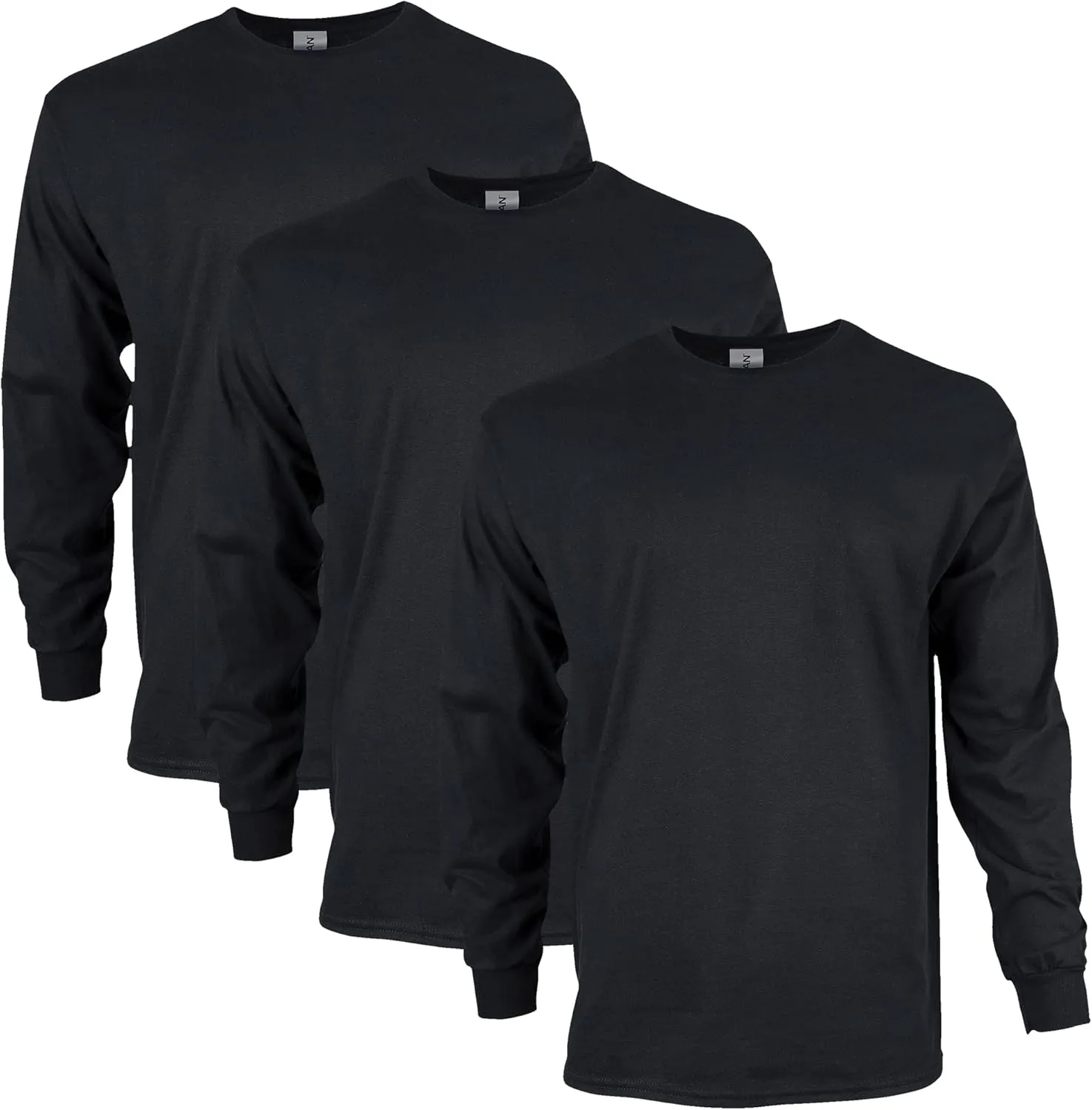 Gildan Unisex Adult Ultra Cotton Long Sleeve T-Shirt, Style G2400, Multipack