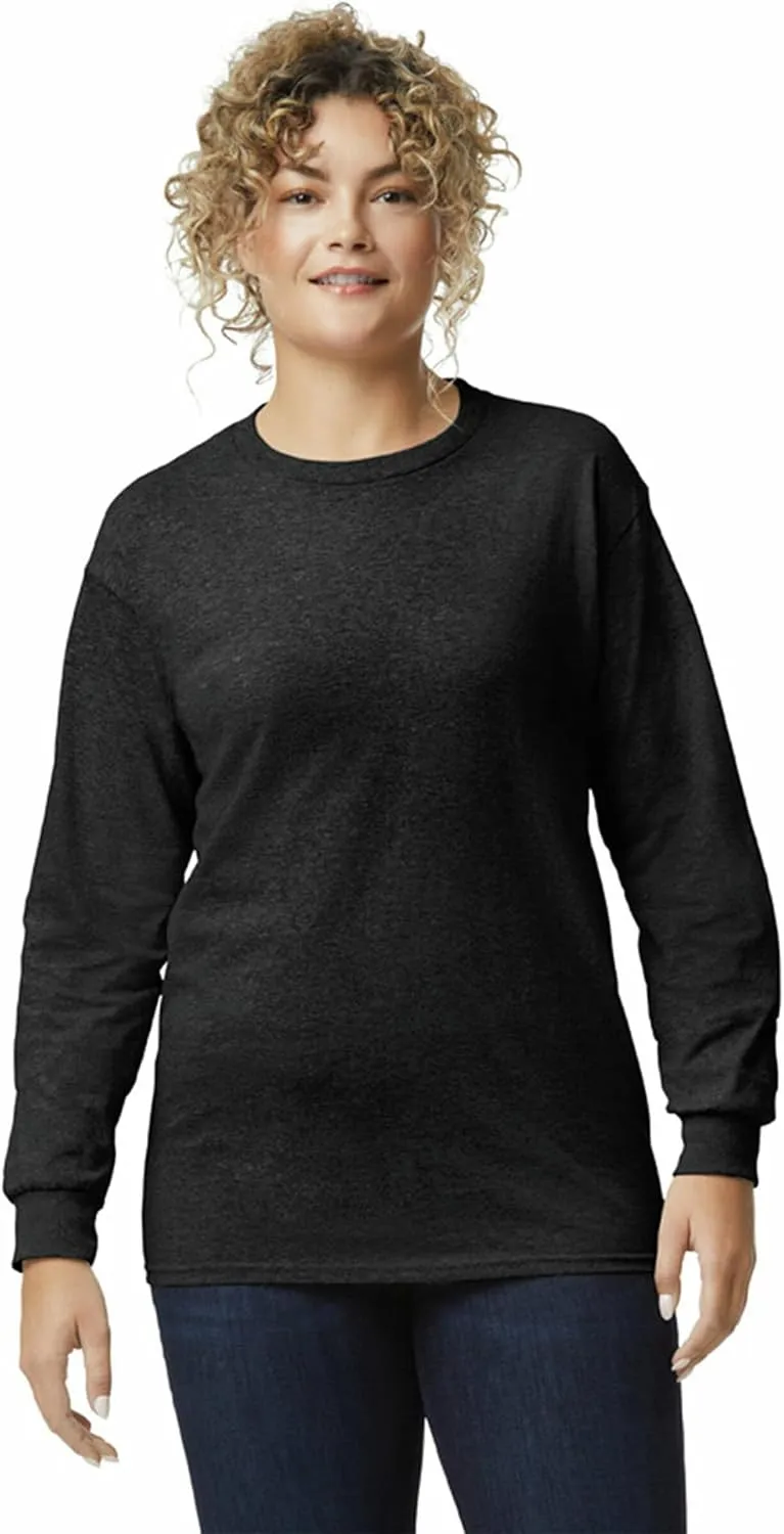 Gildan Unisex Adult Ultra Cotton Long Sleeve T-Shirt, Style G2400, Multipack