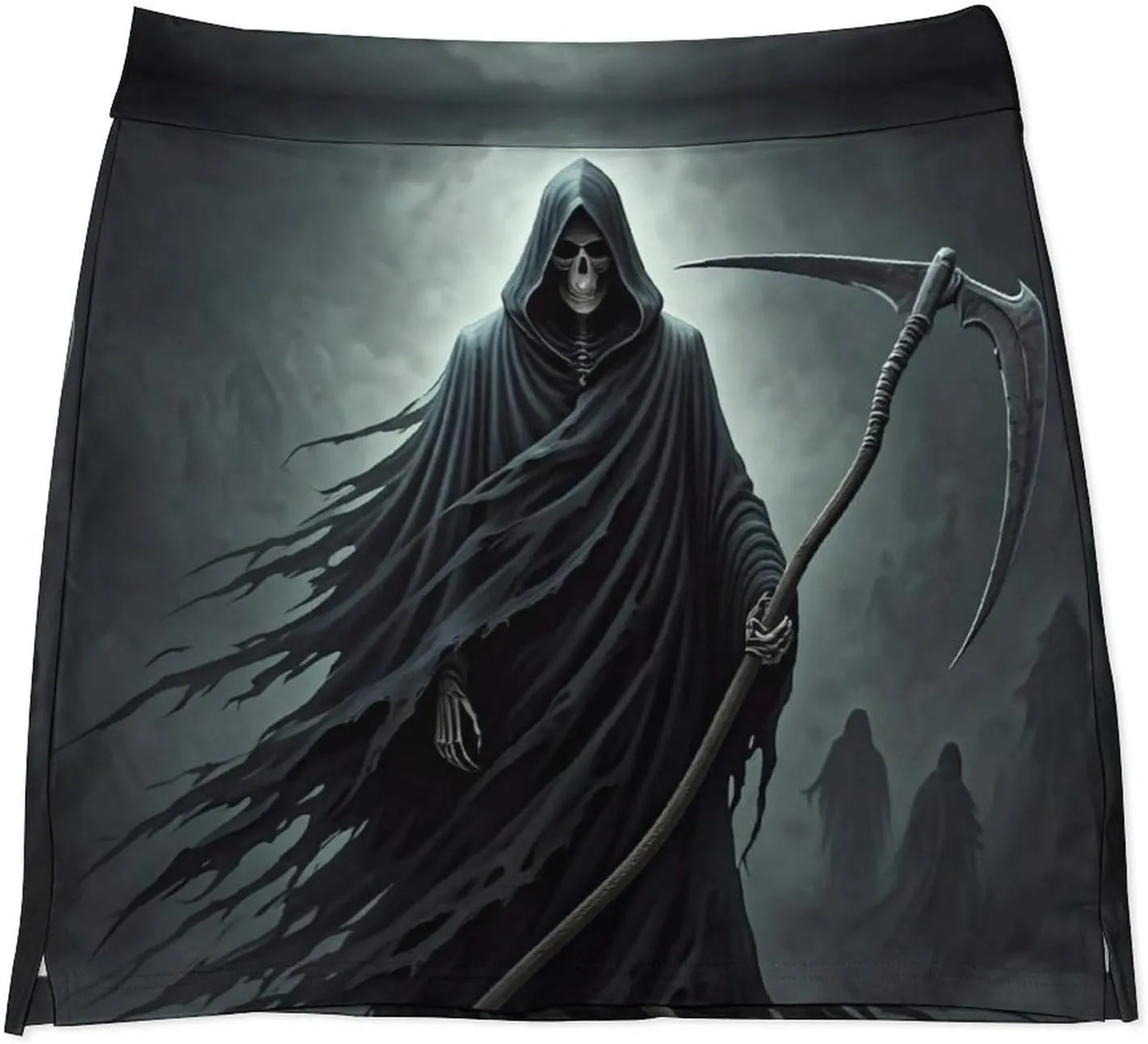 Grim Reaper Women's Mini Tennis Skirt with Shorts Underneath Athletic Workout Cute Skorts