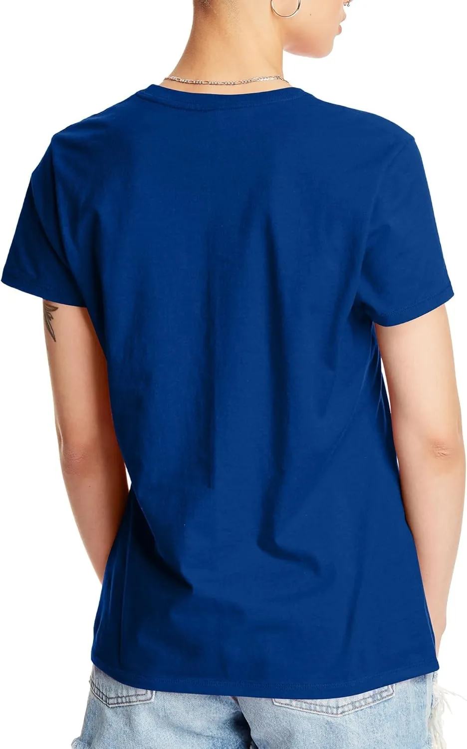 Hanes Perfect-T Crewneck T-Shirt, Lightweight Cotton Short Sleeve Tee for Women