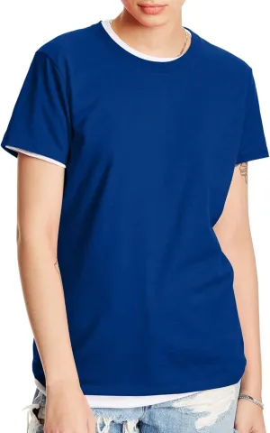 Hanes Perfect-T Crewneck T-Shirt, Lightweight Cotton Short Sleeve Tee for Women