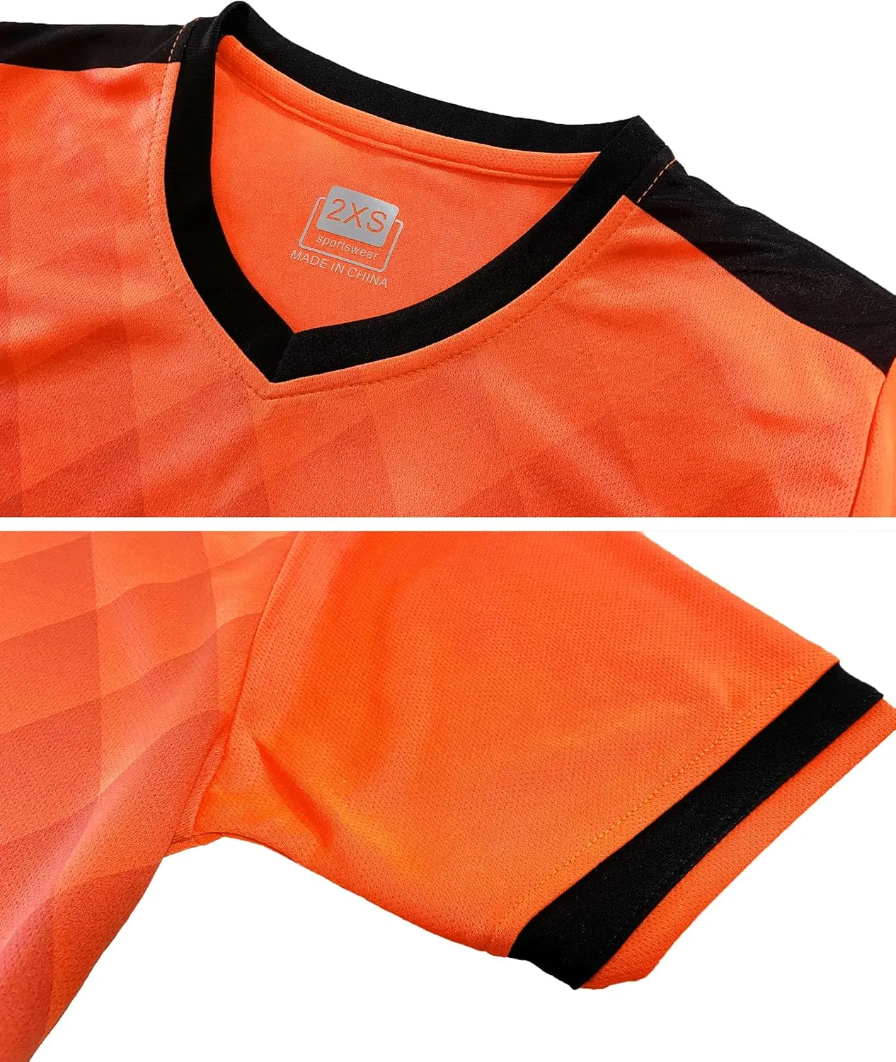 Hiheart Boys Quick Dry Short Sleeve T-shirt and Mesh Shorts Soccer Set