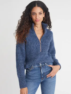 Jackie Half Zip - Indigo