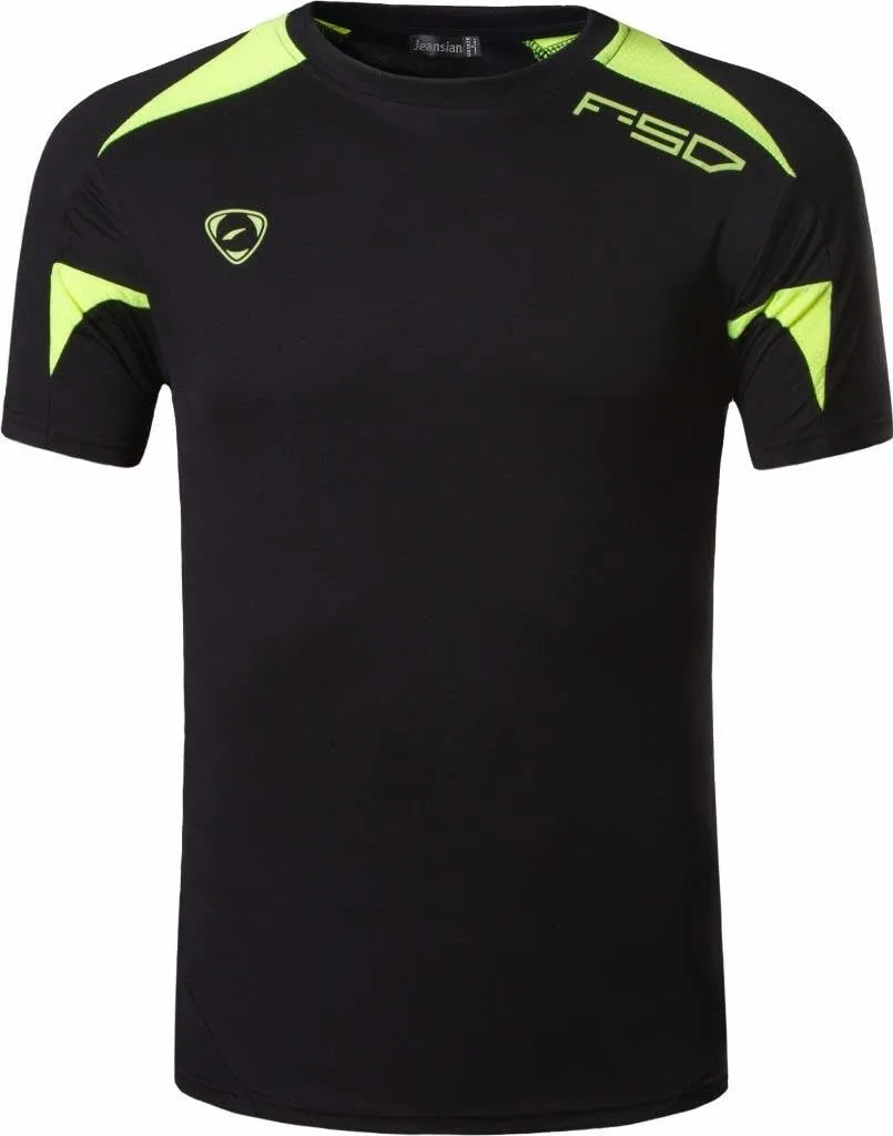 jeansian Men's 3 Packs Athletic Quick Dry Fit Short Sleeve Sport T-Shirt Tshirts Tee Shirt Tennis Golf Bowling LSL182