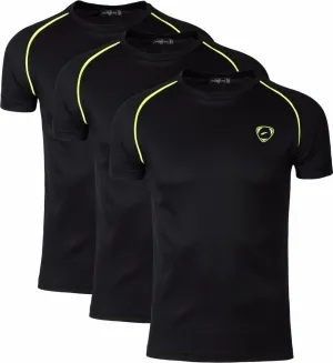 jeansian Men's 3 Packs Athletic Quick Dry Fit Short Sleeve Sport T-Shirt Tshirts Tee Shirt Tennis Golf Bowling LSL182