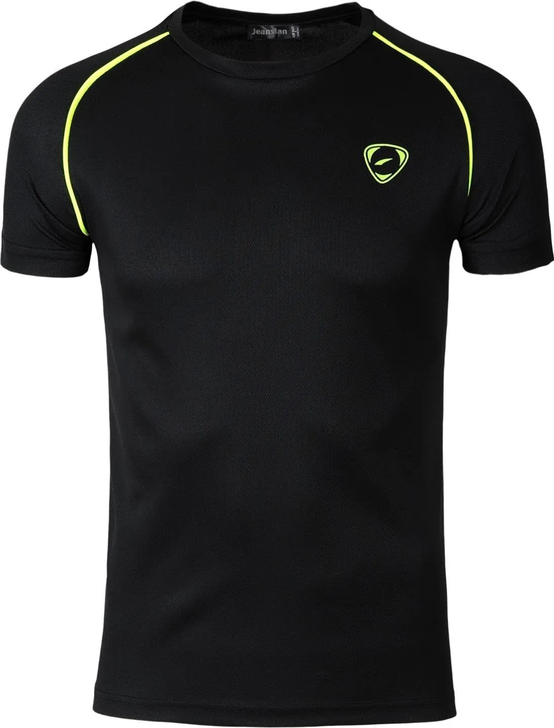 jeansian Men's 3 Packs Athletic Quick Dry Fit Short Sleeve Sport T-Shirt Tshirts Tee Shirt Tennis Golf Bowling LSL182