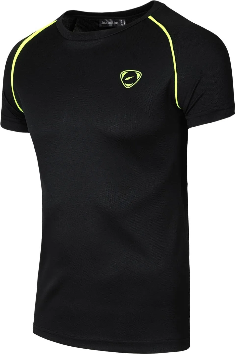 jeansian Men's 3 Packs Athletic Quick Dry Fit Short Sleeve Sport T-Shirt Tshirts Tee Shirt Tennis Golf Bowling LSL182