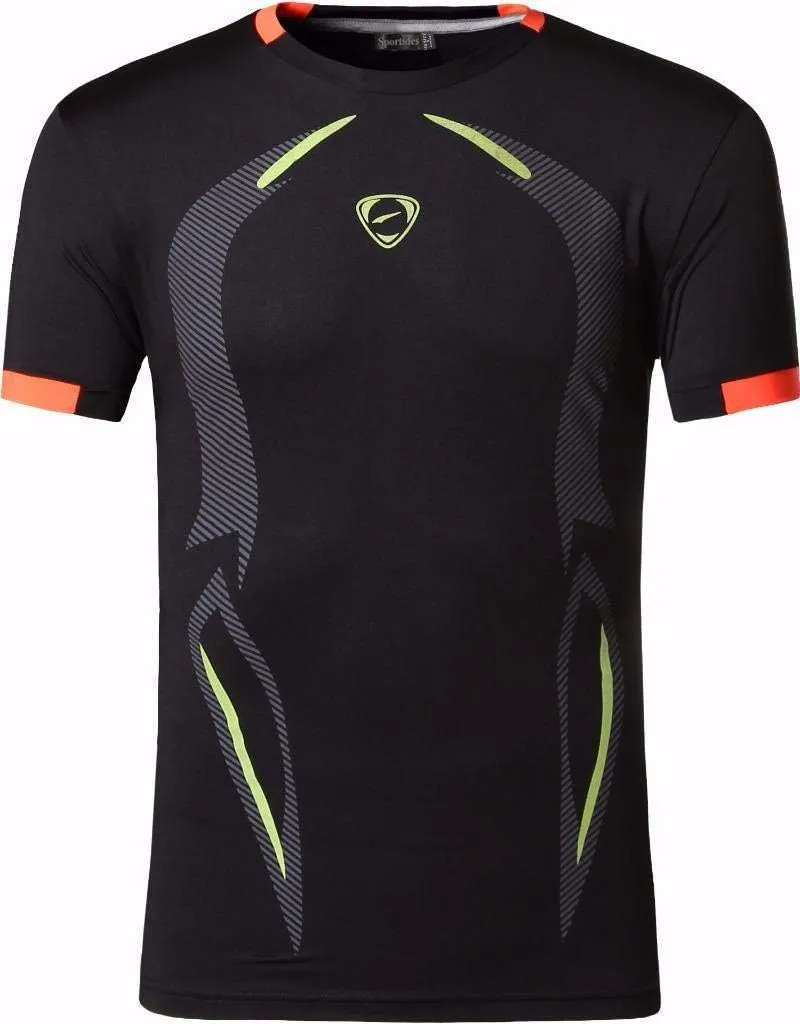 jeansian Men's 3 Packs Athletic Quick Dry Fit Short Sleeve Sport T-Shirt Tshirts Tee Shirt Tennis Golf Bowling LSL182