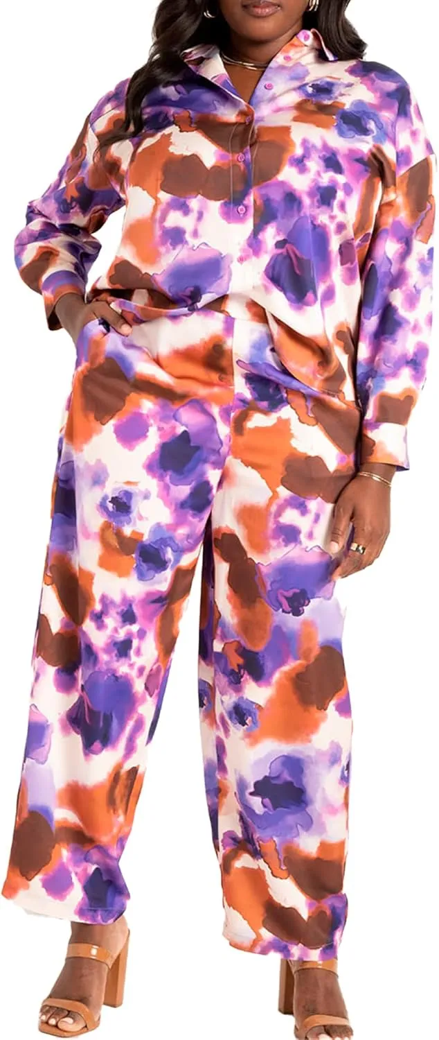 Jessica London Women's Plus Size Button-Front Gauze Midi Skirt