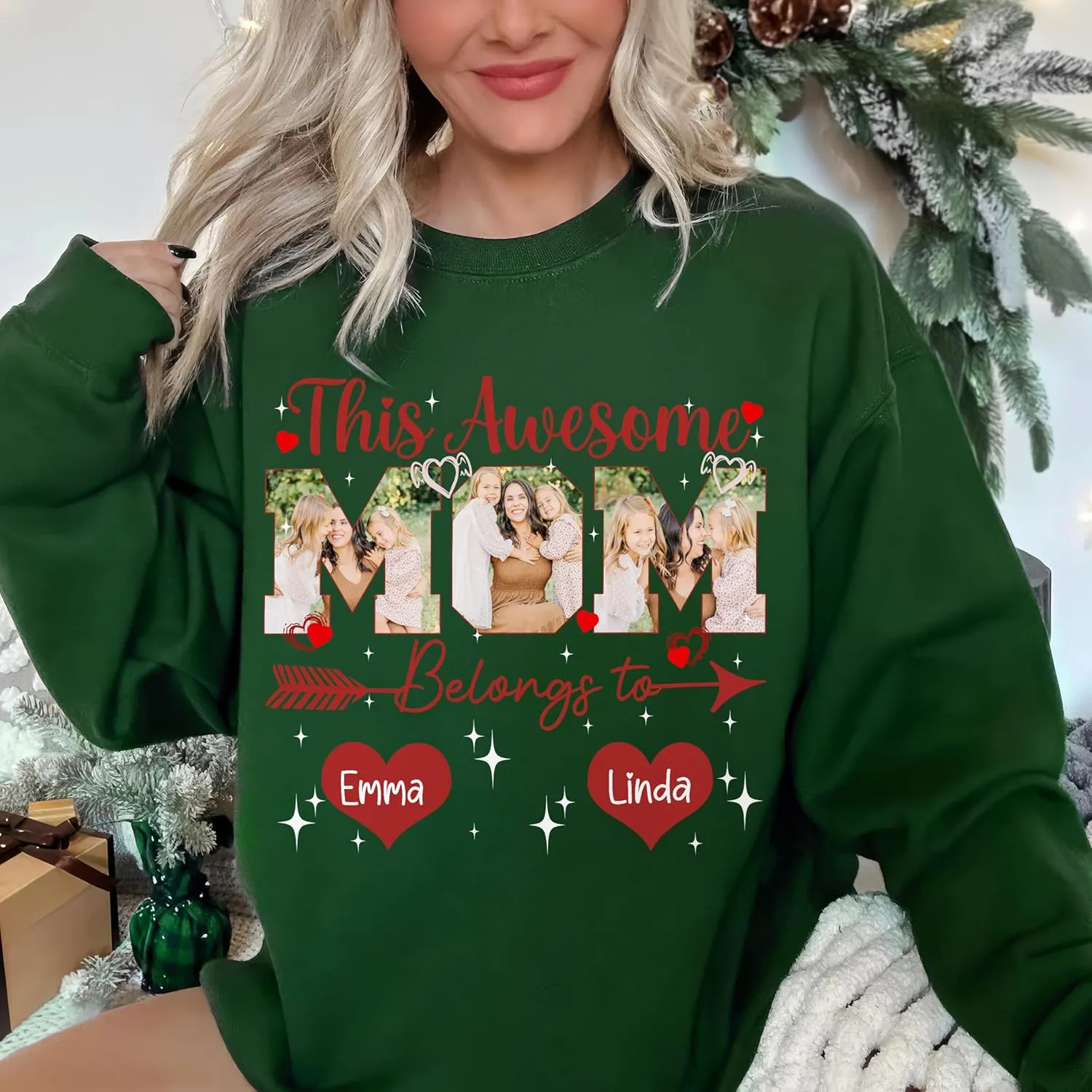 JIX & JOKY Custom Shirt with Picture Custom Mothers Day Shirt for Mom Photo Tshirt with Face Gift for Mothers Day Birthday