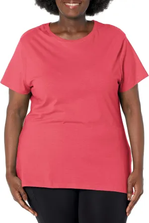 JUST MY SIZE Women's Plus-Size Short Sleeve Crew Neck Tee