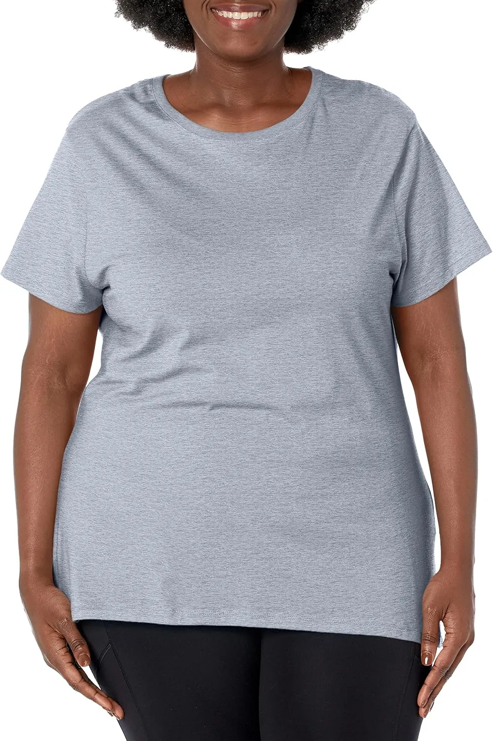 JUST MY SIZE Women's Plus-Size Short Sleeve Crew Neck Tee