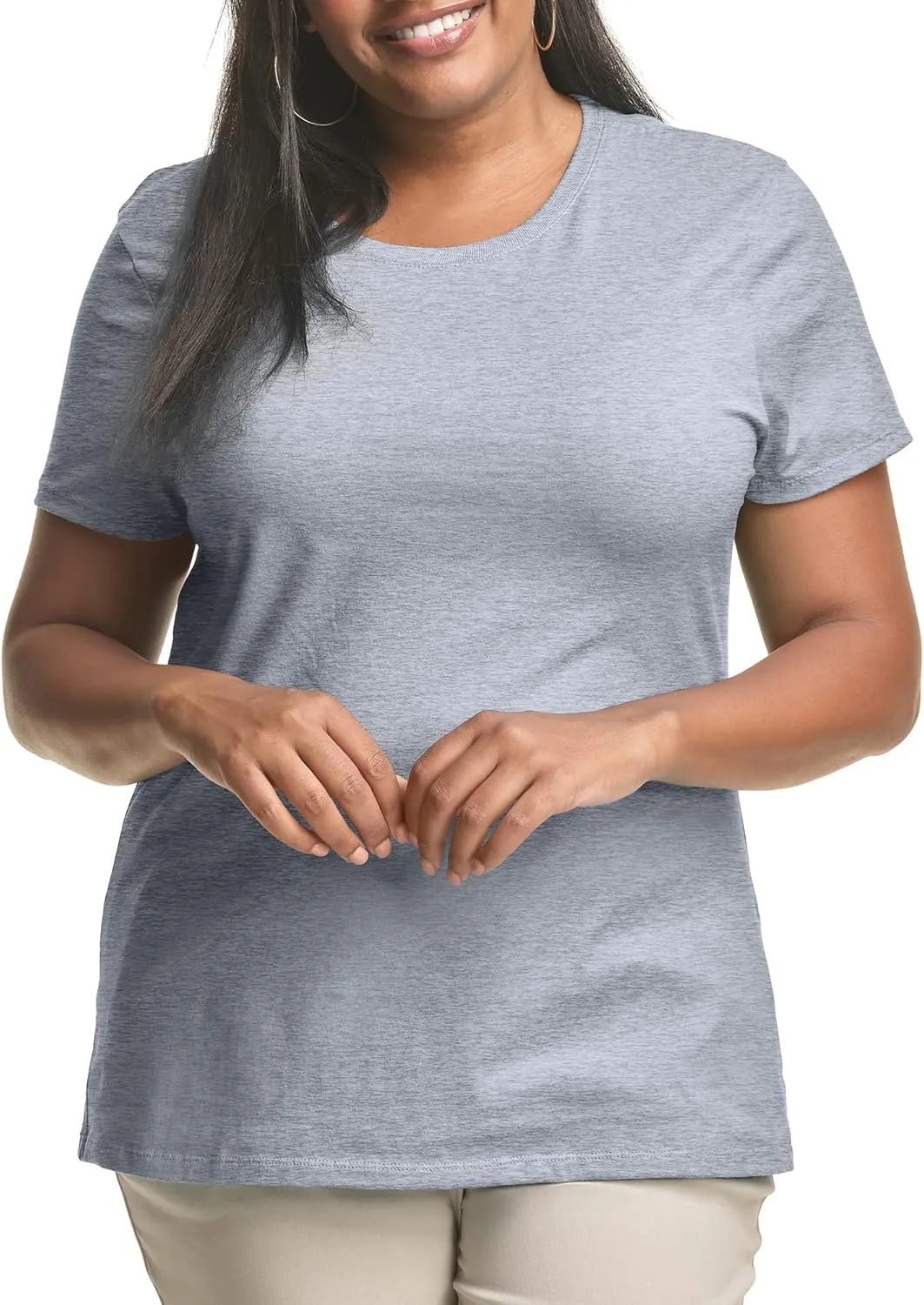JUST MY SIZE Women's Plus-Size Short Sleeve Crew Neck Tee