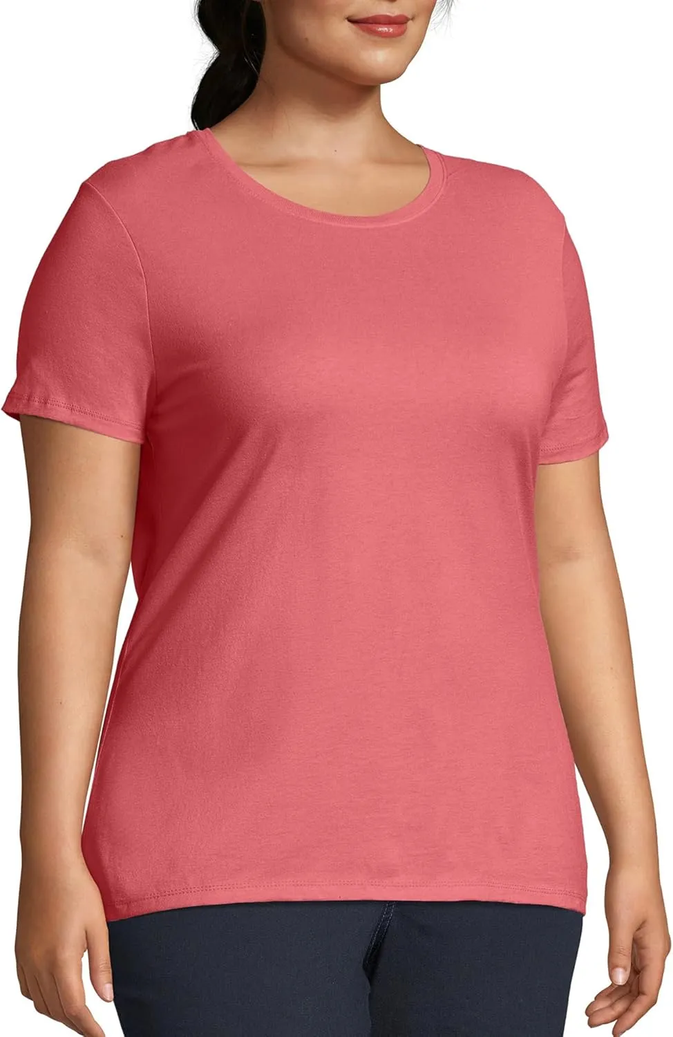 JUST MY SIZE Women's Plus-Size Short Sleeve Crew Neck Tee