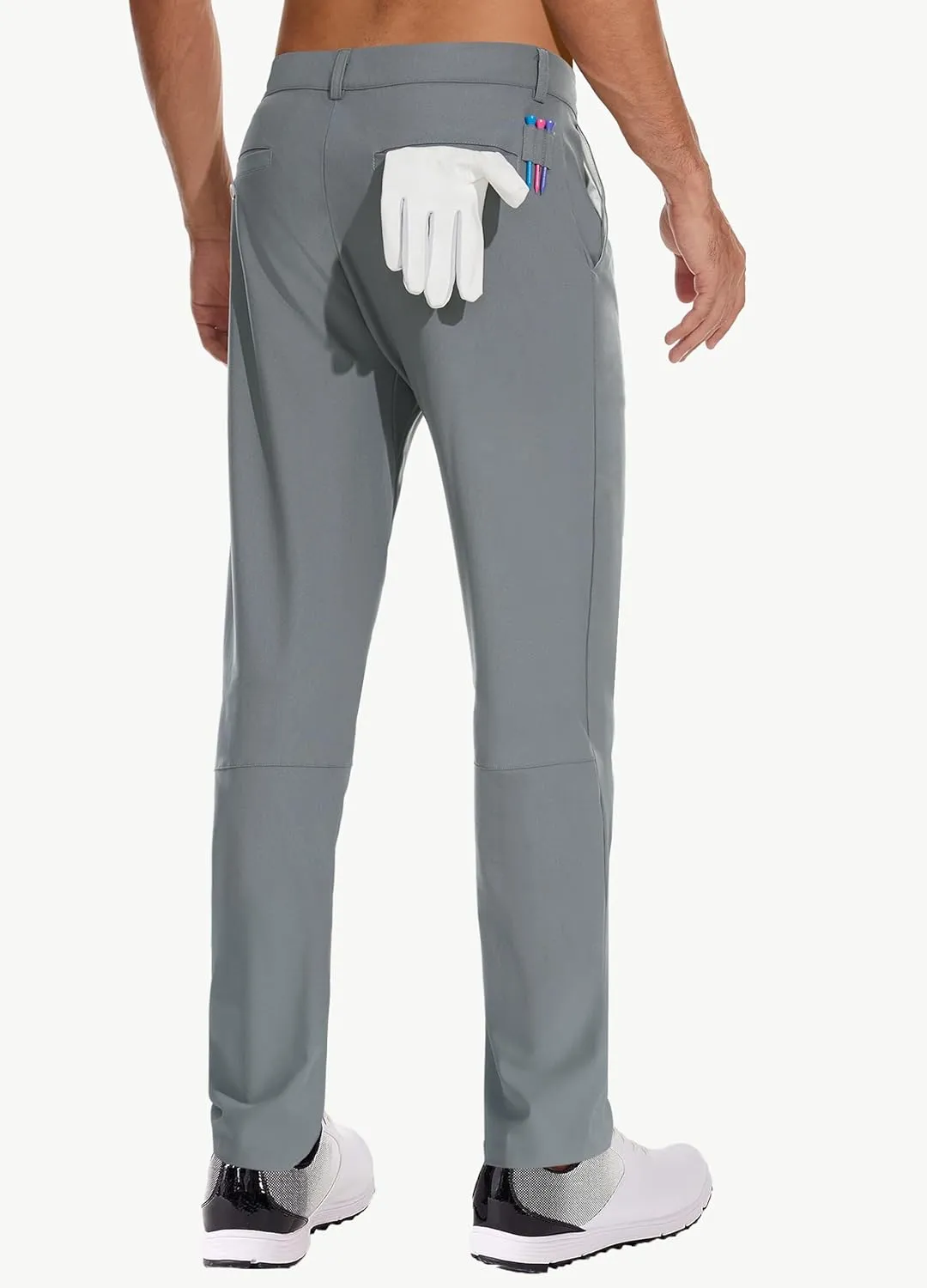 JWM Men's Golf Dress Pant Stretch - 30"/32"/34" Work Business Casual Comfy Trousers Slacks Quick Dry Lightweight 5 Pockets