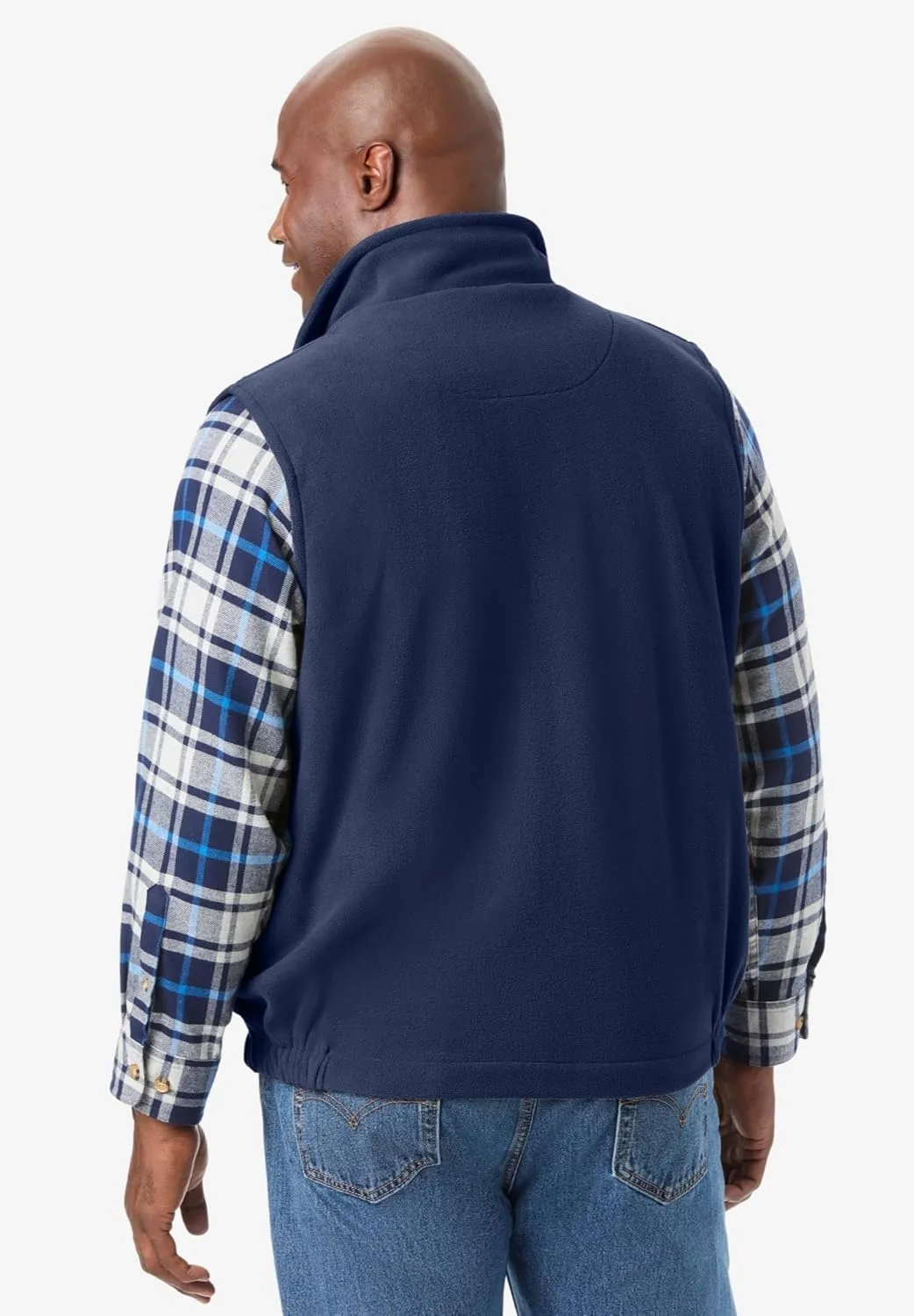 KingSize Men's Big & Tall Explorer Plush Fleece Zip Vest