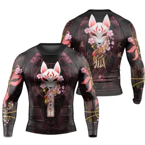 Kitsune Mask Men's Long Sleeve Rash Guard