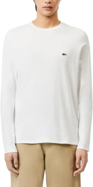 Lacoste Men's Long Sleeve Jersey Pima Regular Fit Crewneck T-Shirt