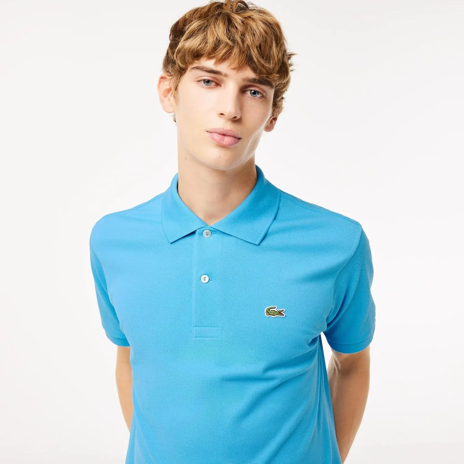 Lacoste Men's Short Sleeved Ribbed Collar Shirt
