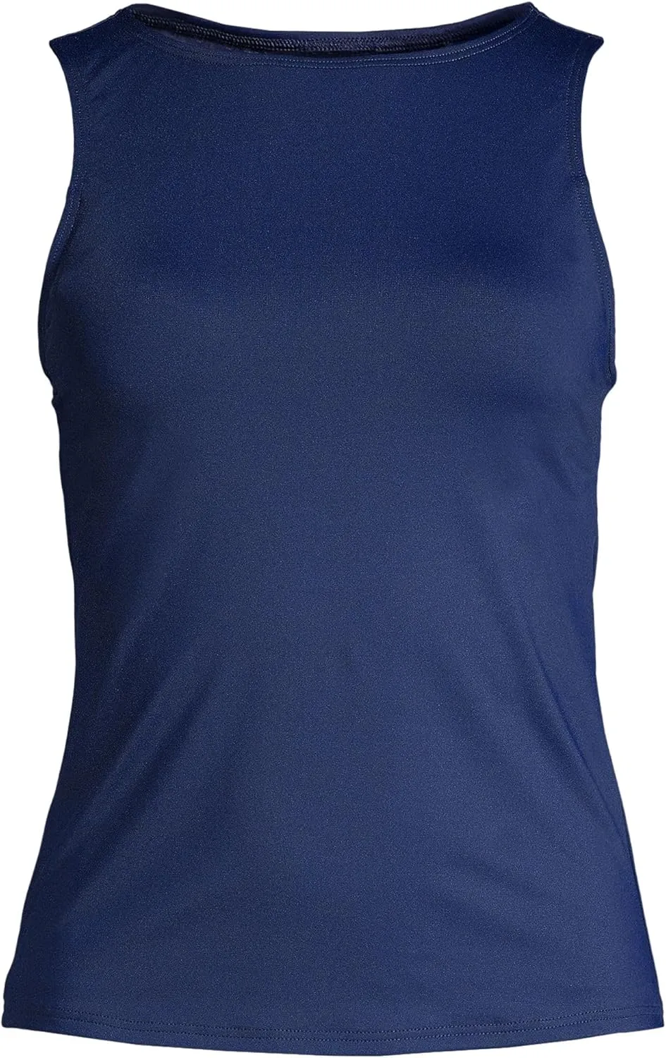 Lands' End Women's High Neck UPF 50 Modest Tankini Top Swimsuit