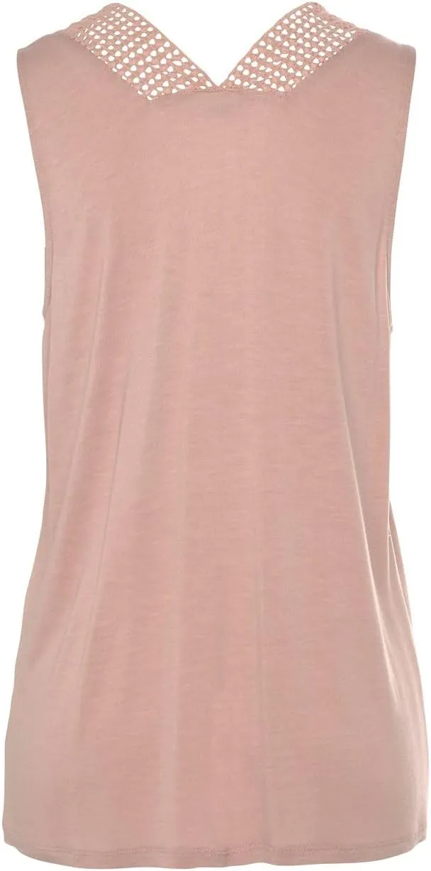 LASCANA Women's Crochet Insert Tank Top