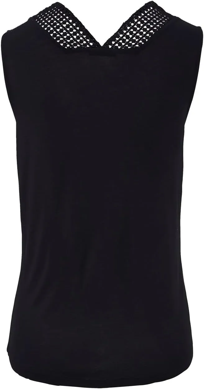 LASCANA Women's Crochet Insert Tank Top