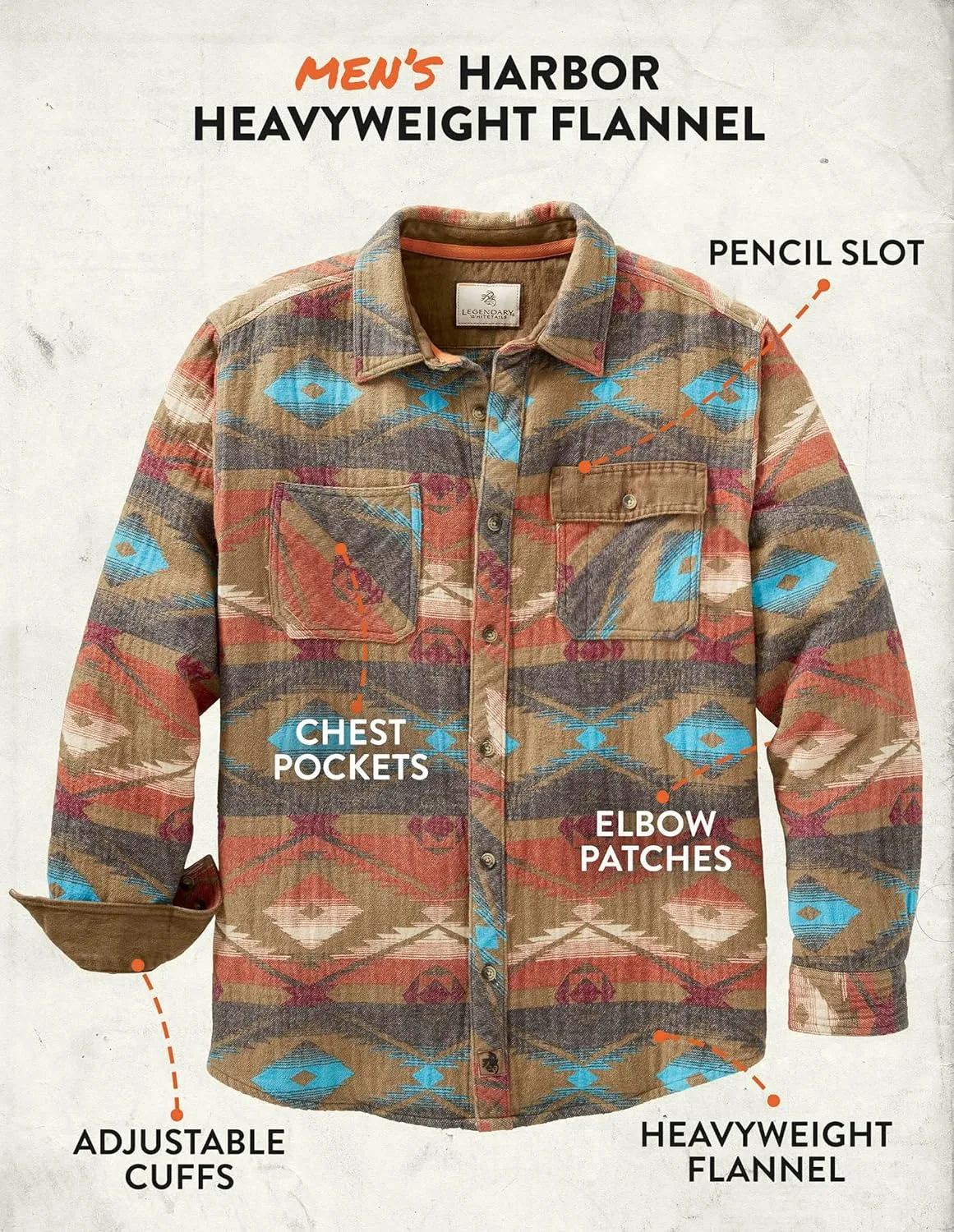 Legendary Whitetails Men's Harbor Heavyweight Flannel Shirt