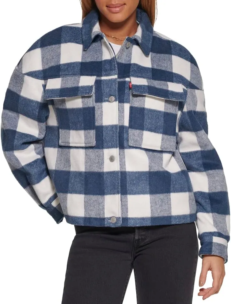 Levi's womens Wool Blend Shorty Shirt Jacket