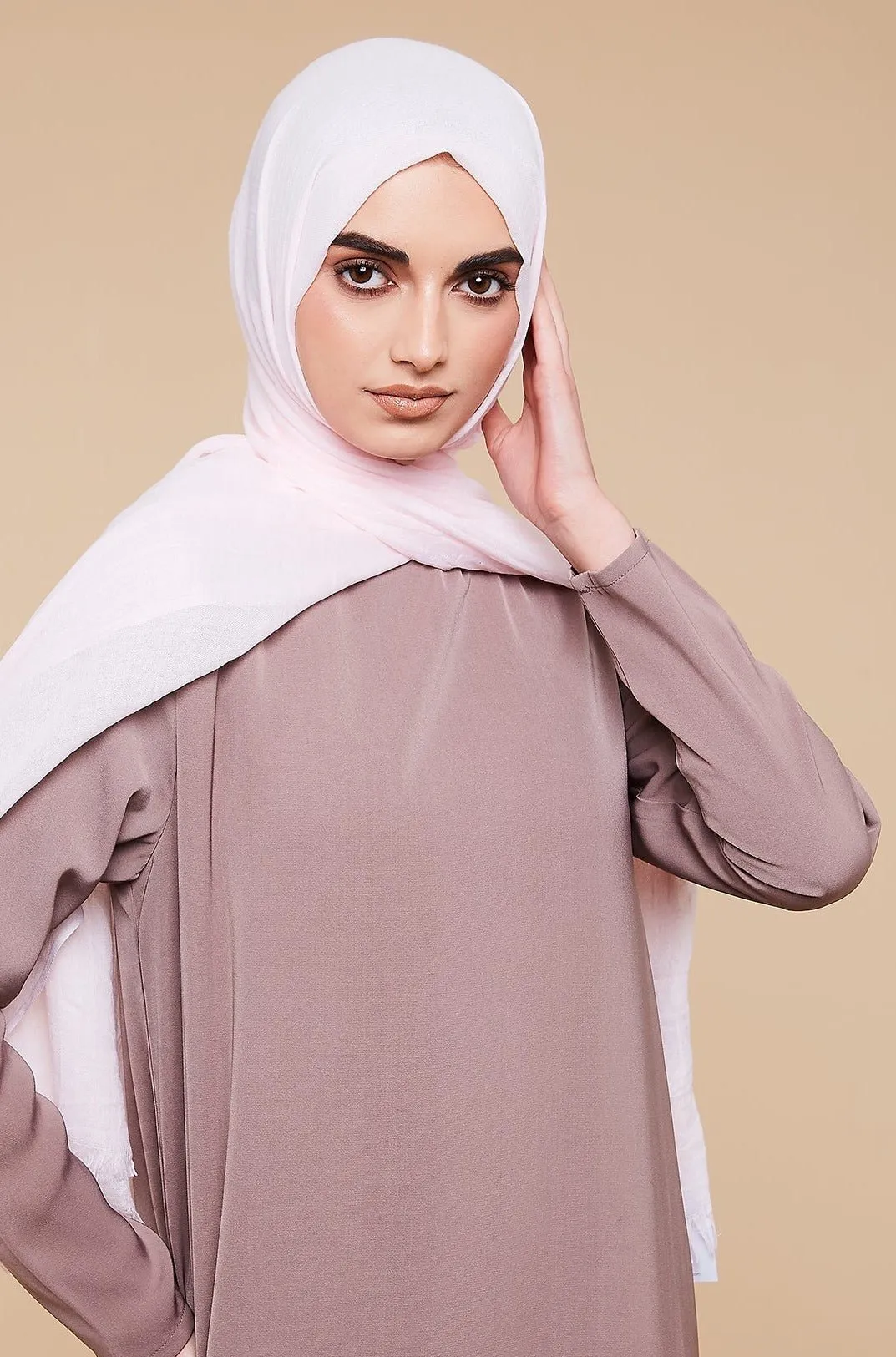 Light Pink Cotton & Wool Hijab