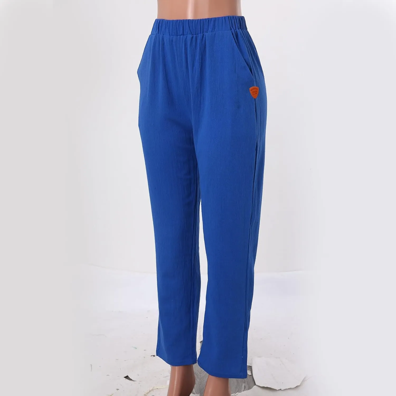 Linen Pants for Women 2025 Plus Size Trendy Spring Summer Gauze Pants Casual Elastic Waist Comfy Trousers Palazzo Capris