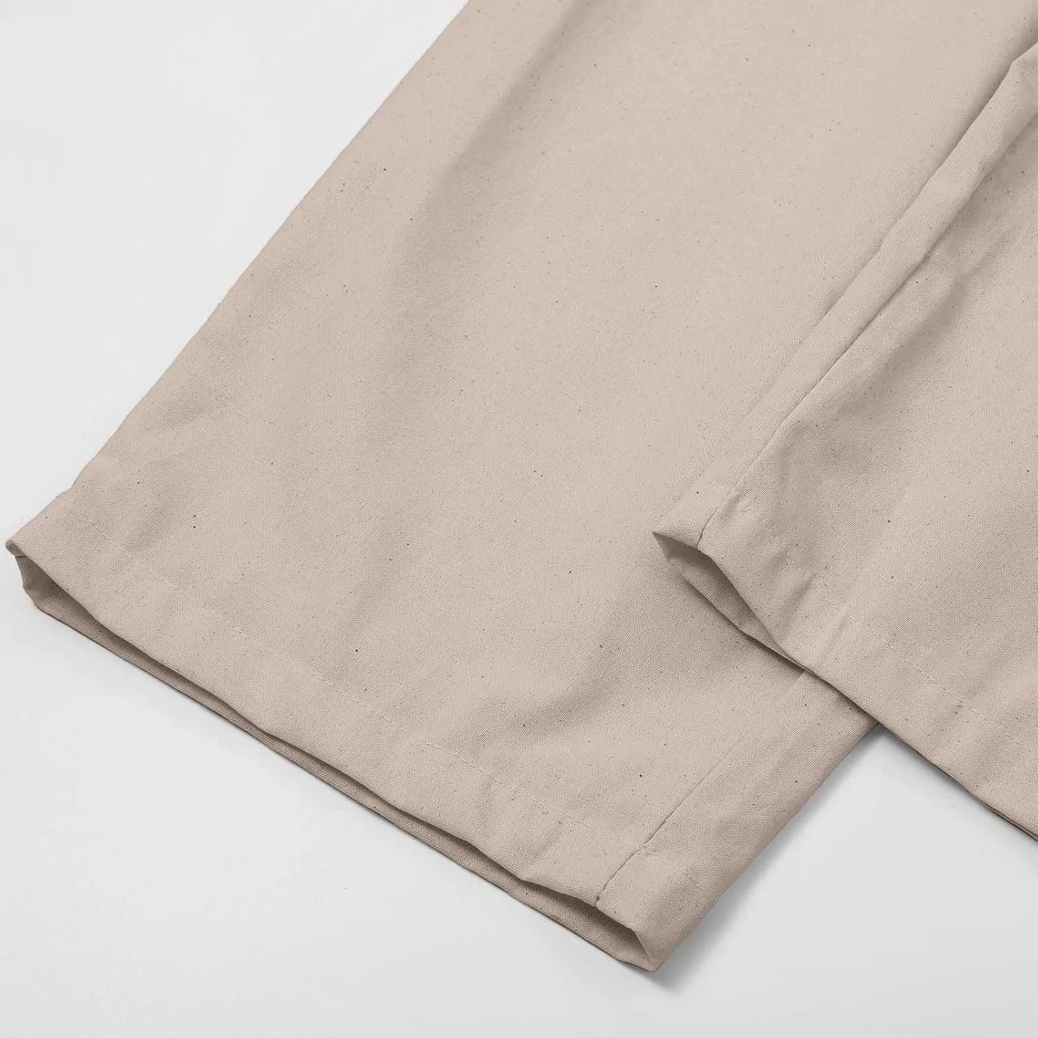 Linen Pants Women 2025 Straight Wide Leg Elastic Waisted Pants Casual Summer Lounge Beach Trousers with Pockets