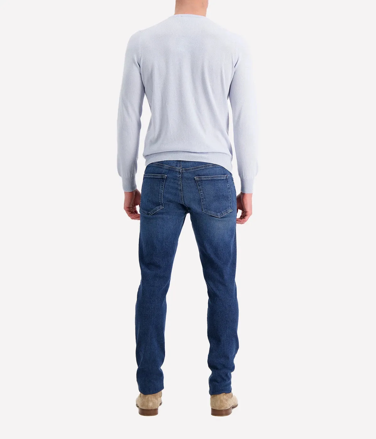 Long Sleeve Crew in Light Blue