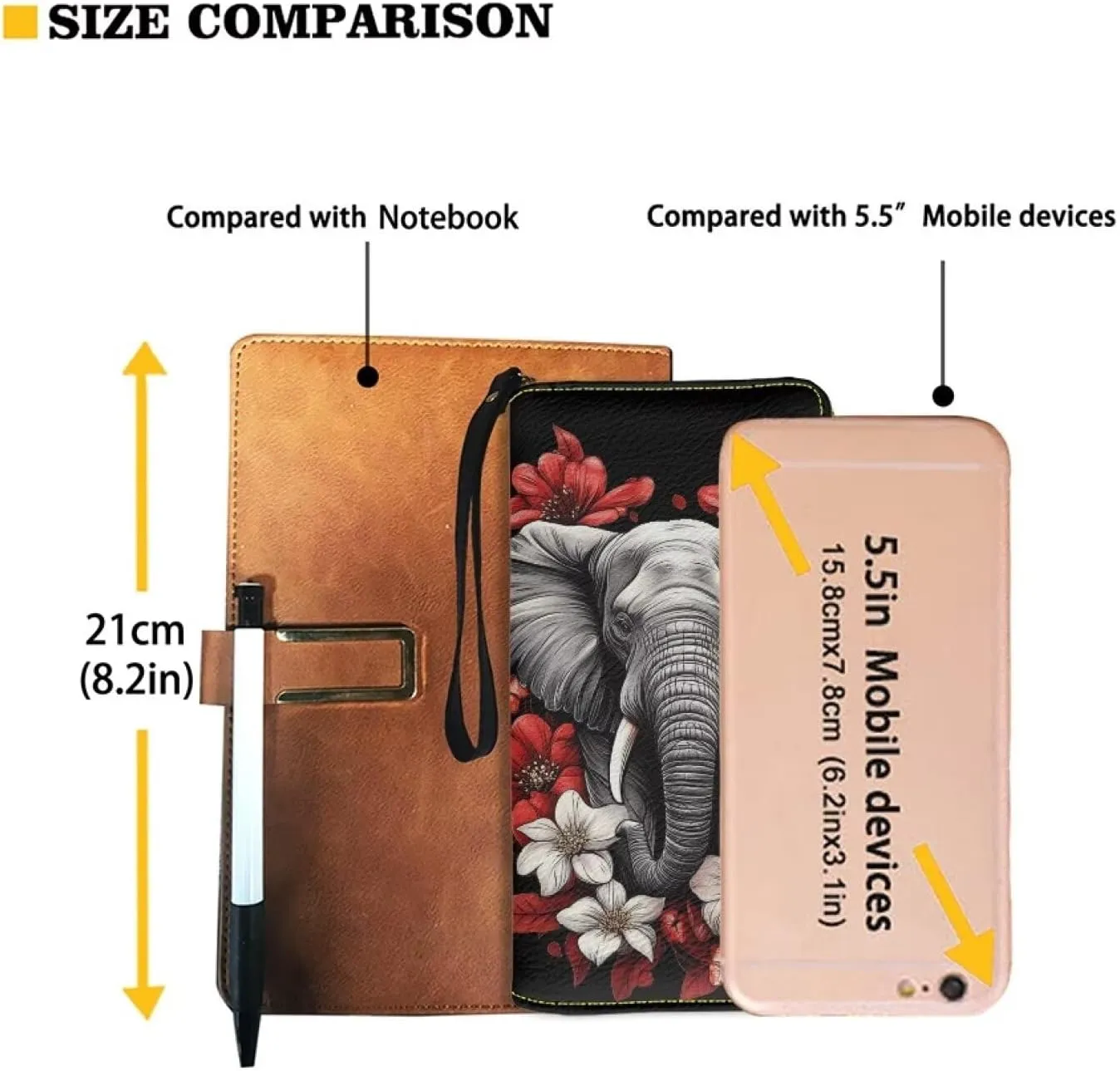 Long Wallet for Women Zipper Around Purse Large Capacity Clutch Bag Pouch PU Leather