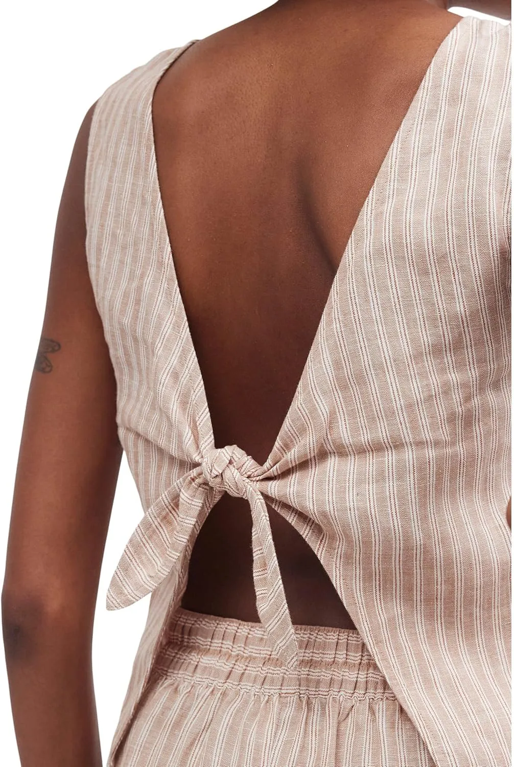 Madewell Women's Tie Back Linen Top