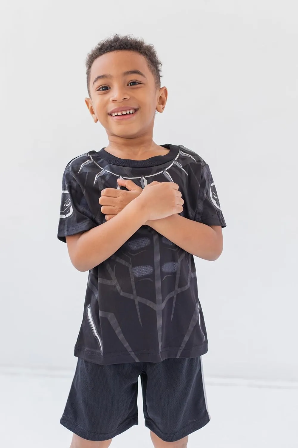 Marvel Avengers Captain America Iron Man Venom Hulk Cosplay Athletic T-Shirt and Shorts Outfit Set Toddler to Little Kid