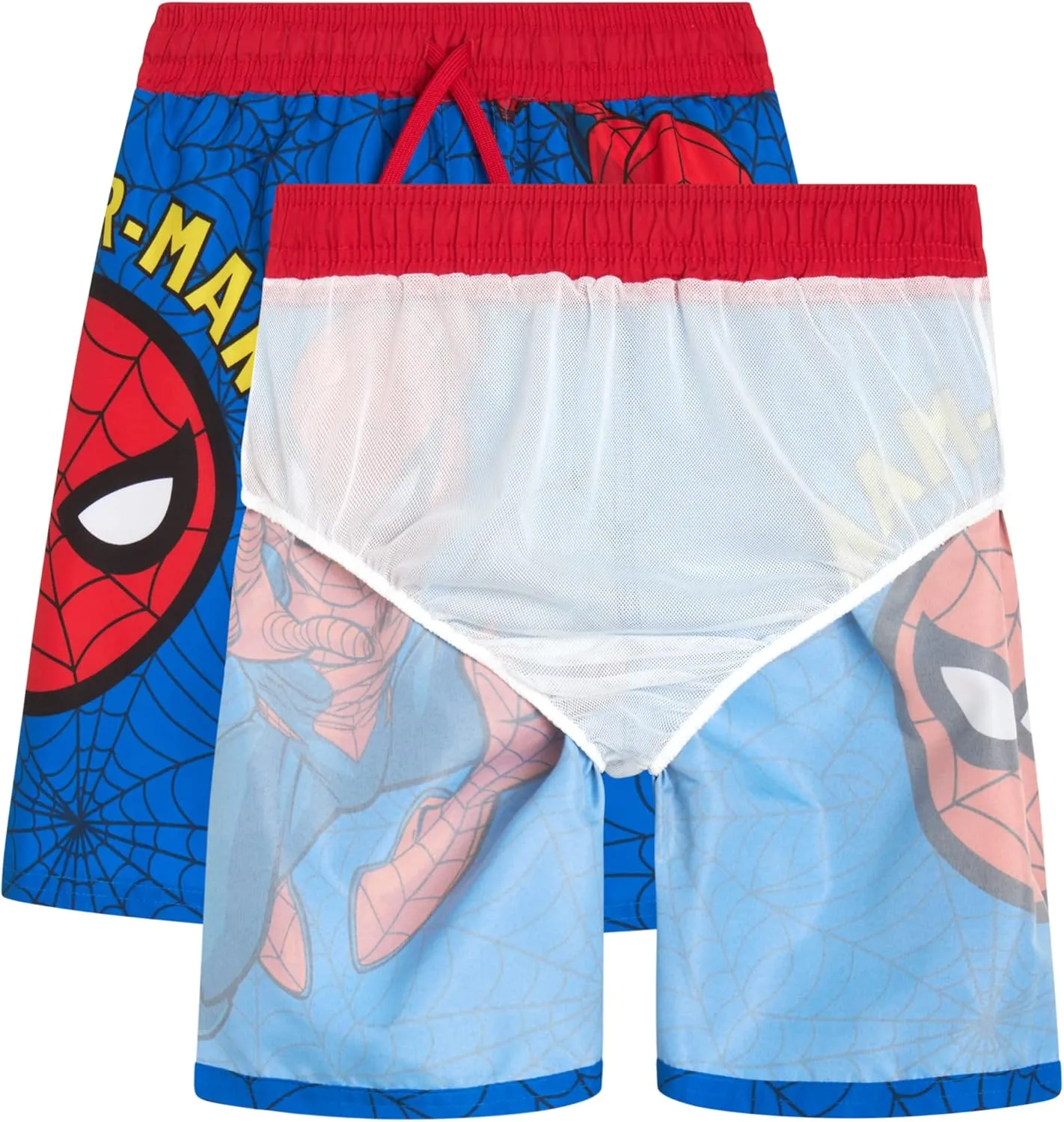 Marvel Boys Rash Guard Set - 2 Piece Spiderman Spidey & His Amazing Friends UPF50  Swim Shirt & Swim Trunks for Boys (2T-12)