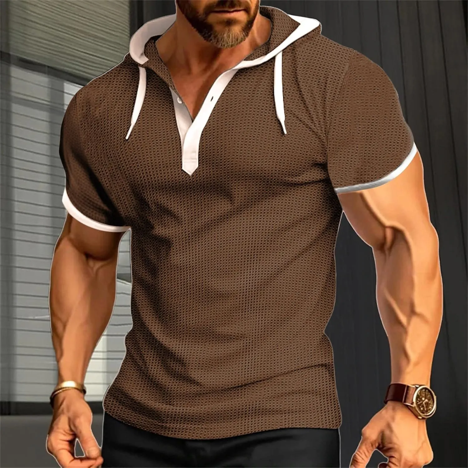 Men Essential Quick-Dry T Shirt Quick Dry Workout Top Minimalist Logo Athletic Summer Ready Tunics