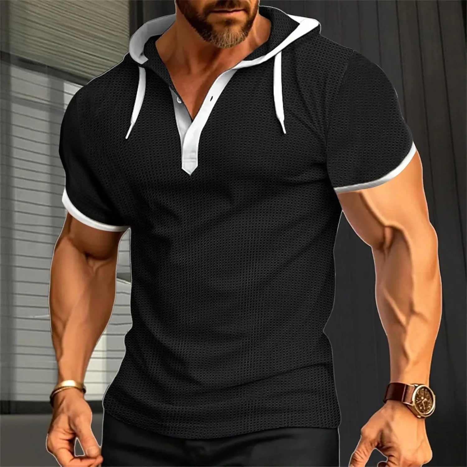 Men Essential Quick-Dry T Shirt Quick Dry Workout Top Minimalist Logo Athletic Summer Ready Tunics
