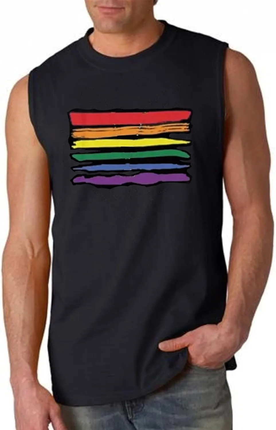 Men Pride Tank Tops Be You Love Wins Letter Print Shirt Graphic Gay Pride LGBT Sleeveless Shirt Tee