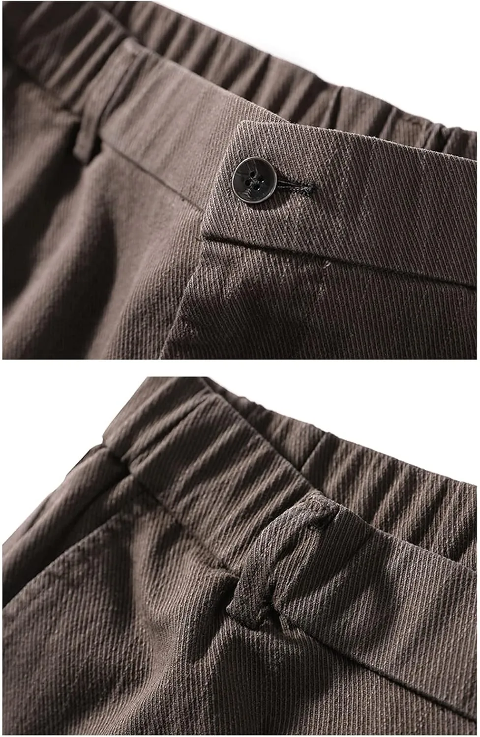 Men's Basic Stretch Chino Pants Casual Classic Soft Straight Fit Golf Pant Solid Color Flat Front Slim Fit Trousers