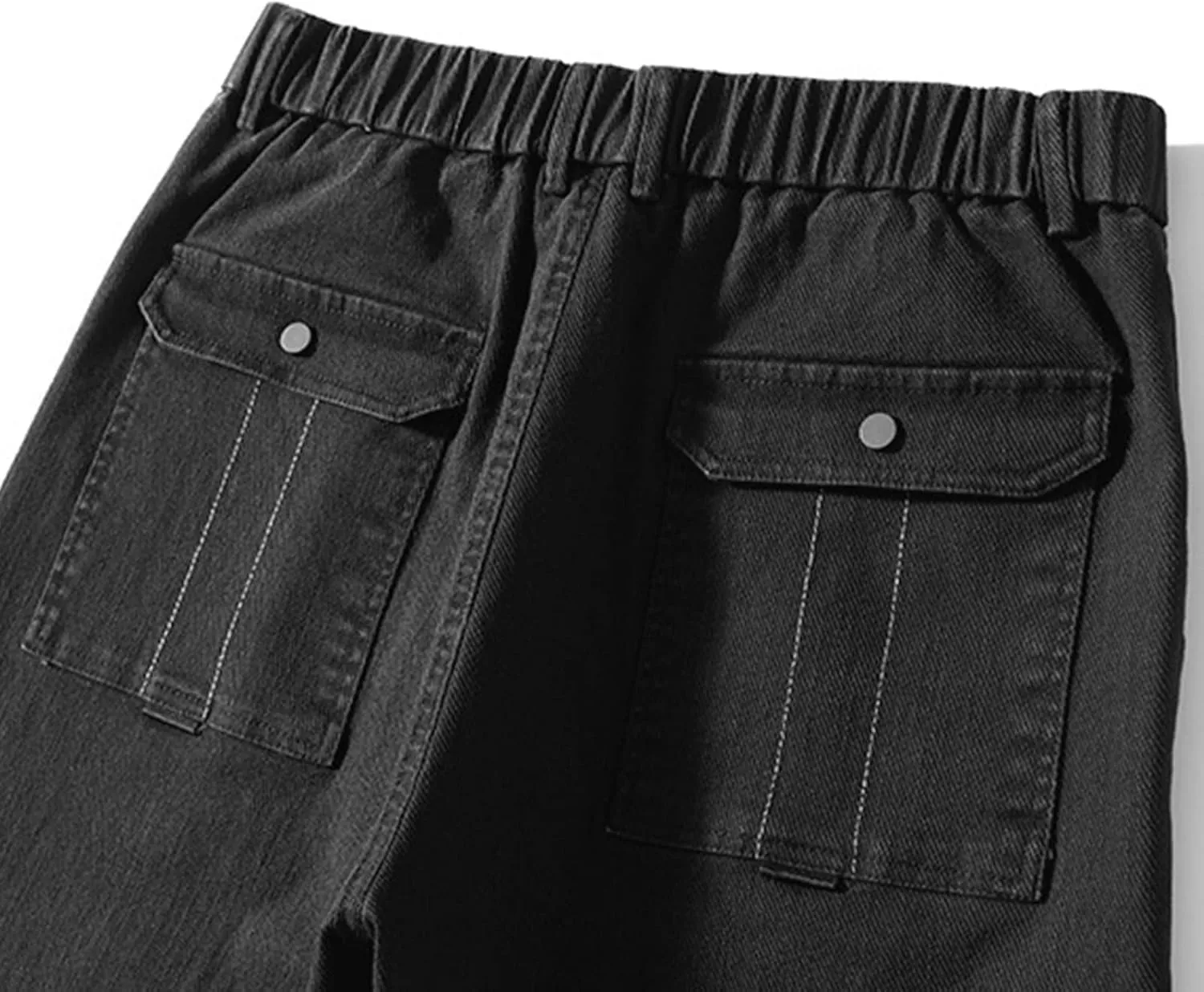 Men's Basic Stretch Chino Pants Casual Classic Soft Straight Fit Golf Pant Solid Color Flat Front Slim Fit Trousers