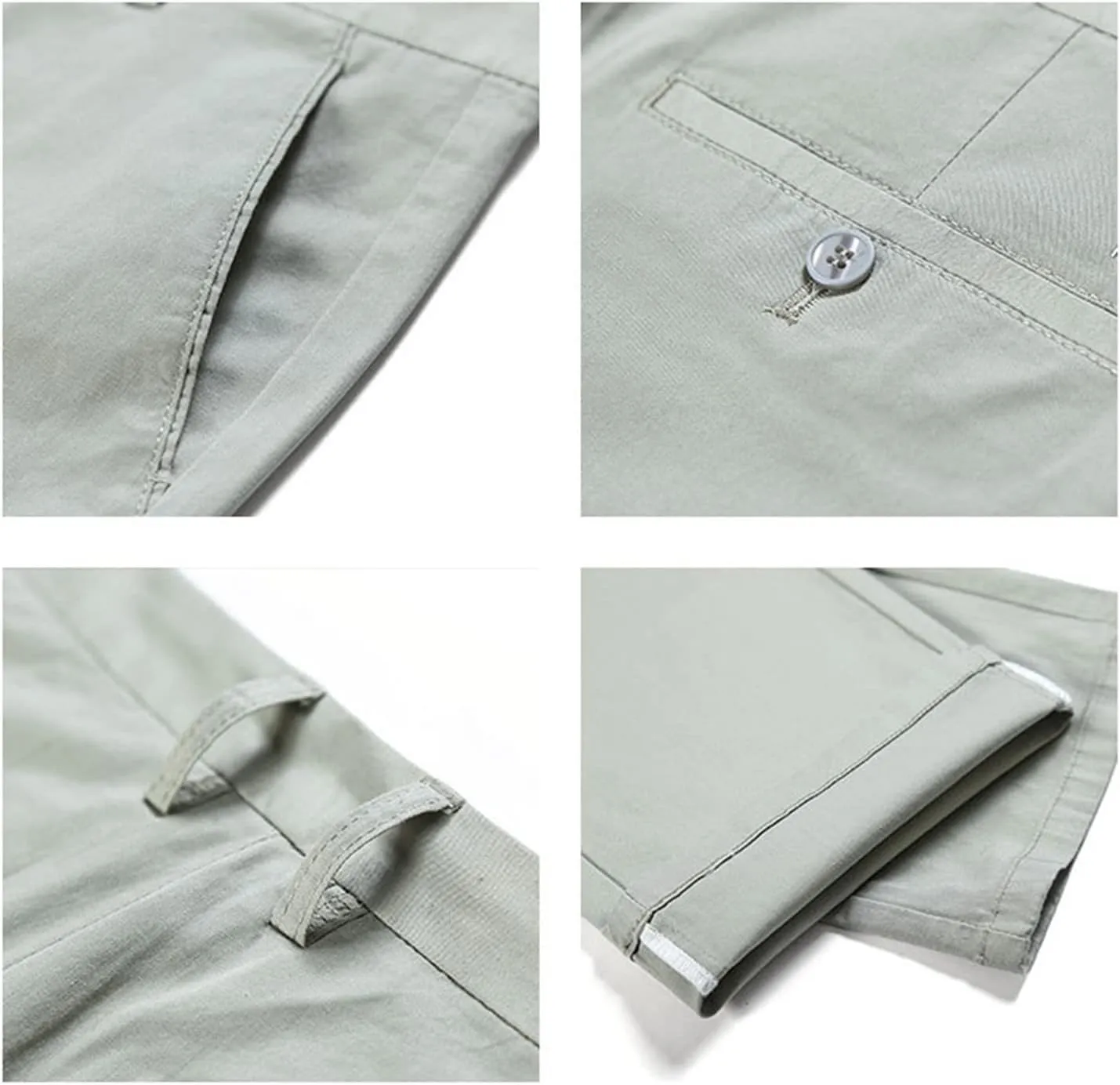 Men's Basic Stretch Chino Pants Casual Classic Soft Straight Fit Pant Solid Color Flat Front Daily Trousers