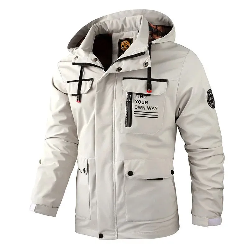 Men's Fleece-lined Thickened Jacket Casual Outdoor Parka